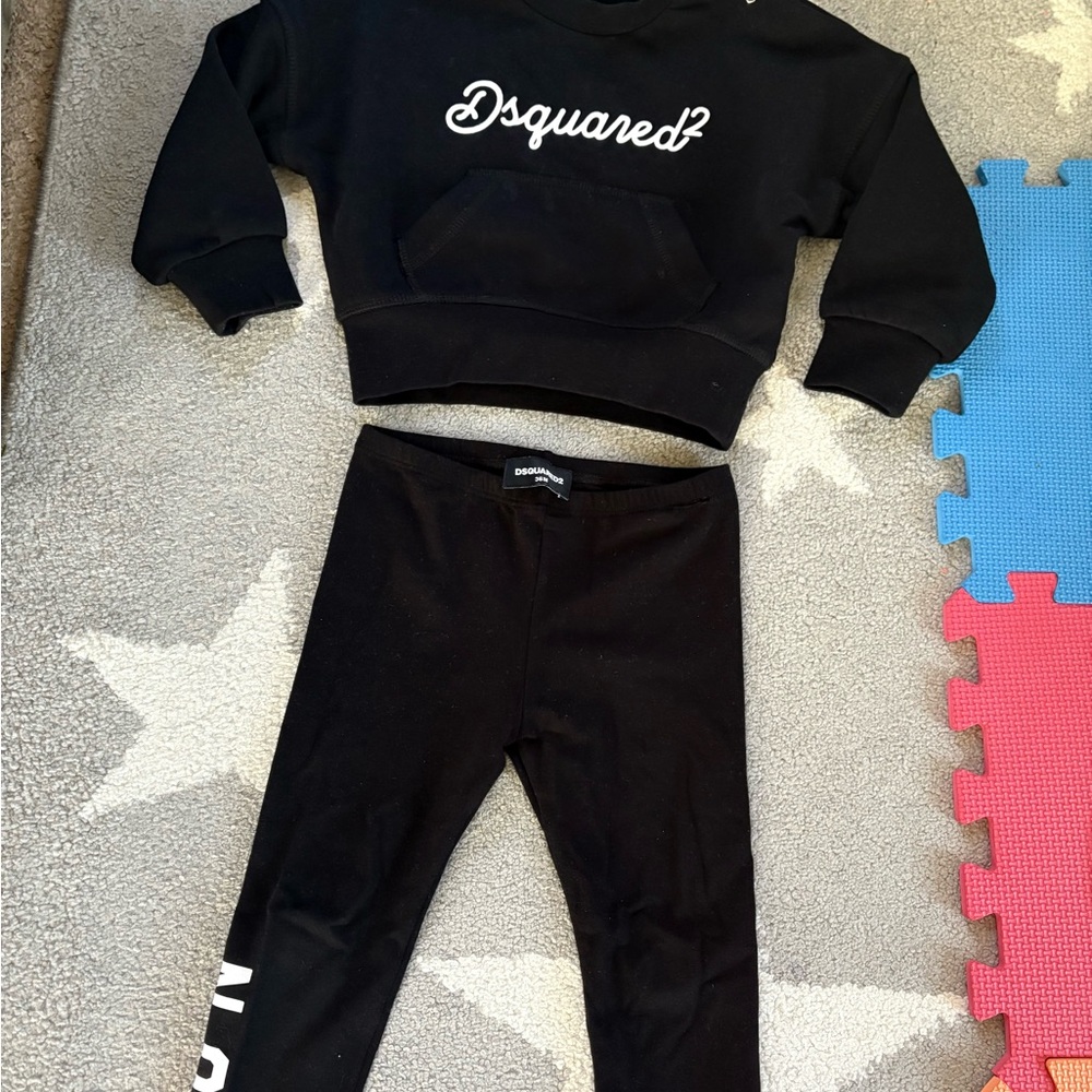 DSQUARED2 Black and White Icon Leggings